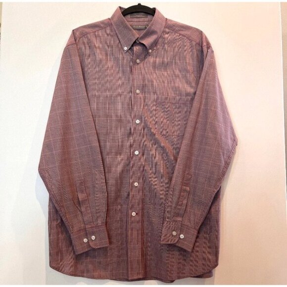 Daniel Cremieux Signature Collection Button Down Maroon Long Sleeve Shirt Casual - Picture 1 of 12
